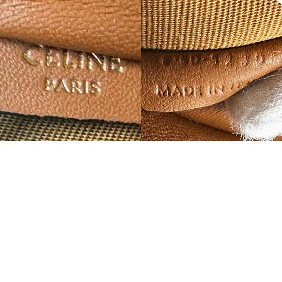 CELINE Brown Coated Canvas Shoulder Bag - Picture 5 of 5